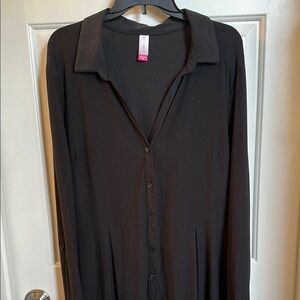 NWT Black No Boundaries Button Down Very Soft Dress Size XXL